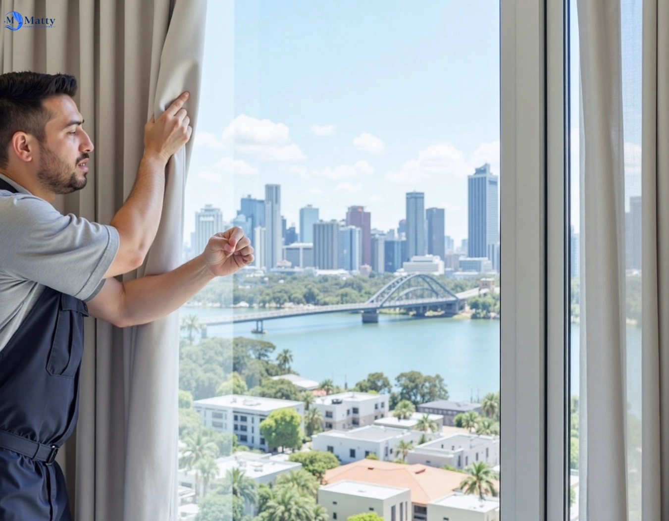 Professional curtain steam cleaning service canley-vale-nsw QLD by Matty Curtain Cleaning